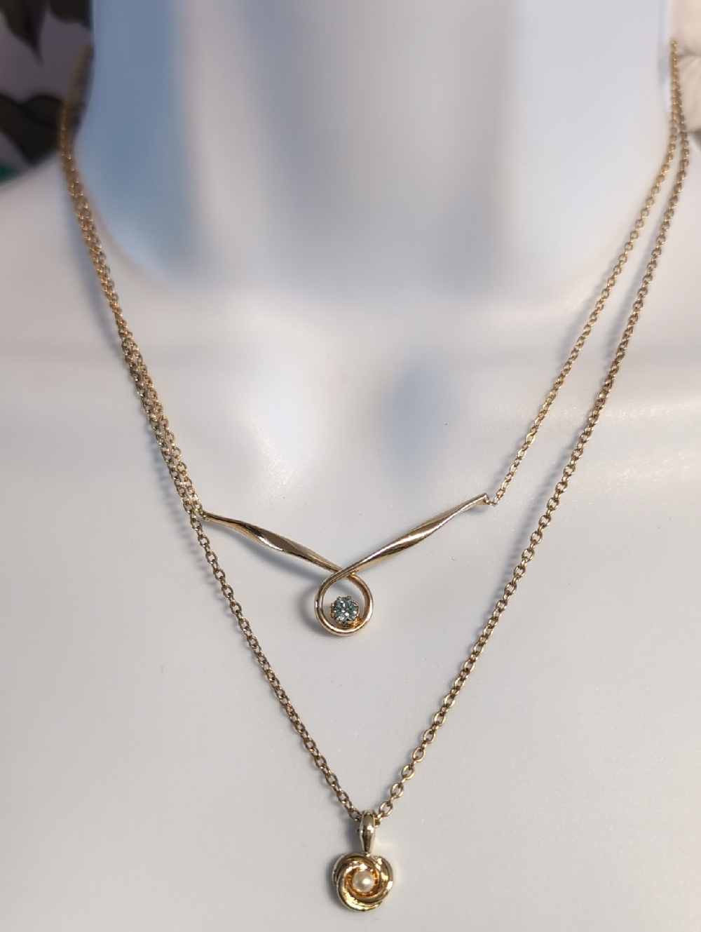 Delicate Layering Necklaces with Pearl & Crystal Accents - Picture 3 of 7